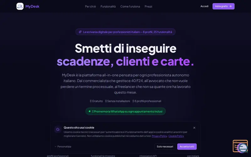 Screenshot of MyDesk