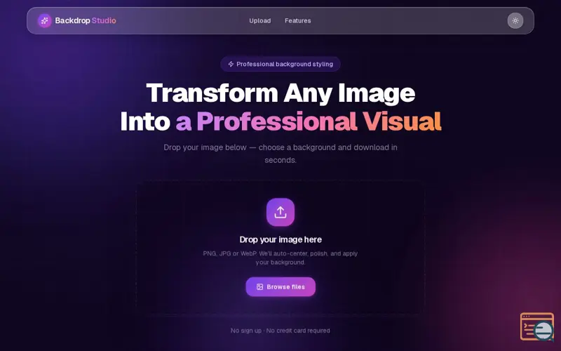 Screenshot of Backdrop Studio