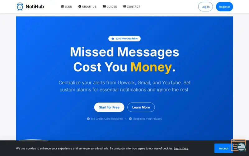 Screenshot of NotiHub