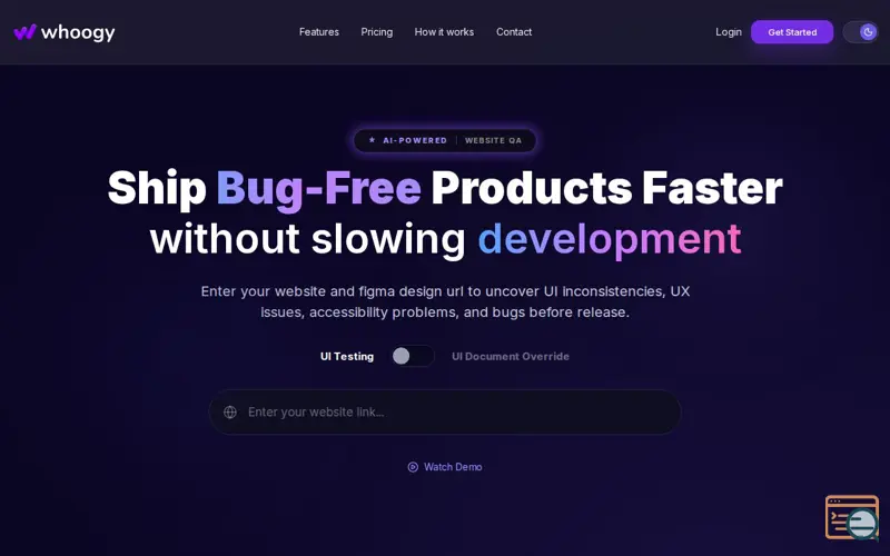 Screenshot of Whoogy
