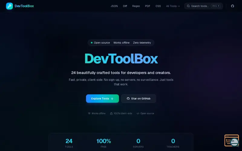 Screenshot of DevToolBox