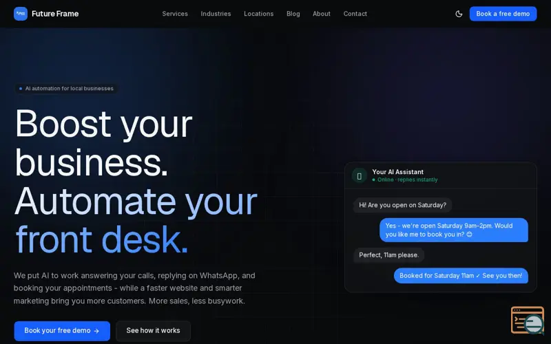 Screenshot of Future Frame
