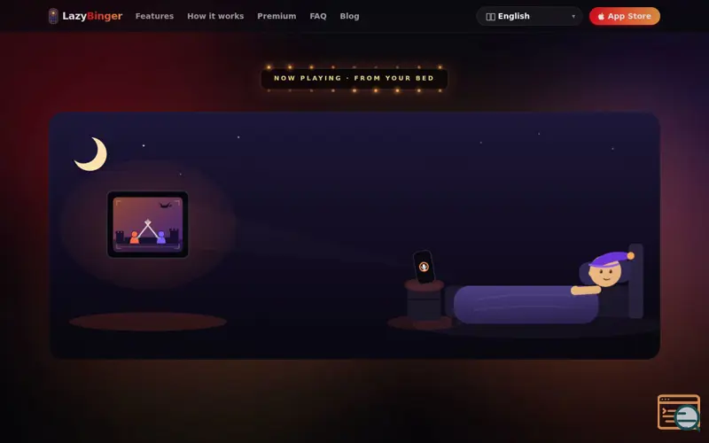 Screenshot of LazyBinger