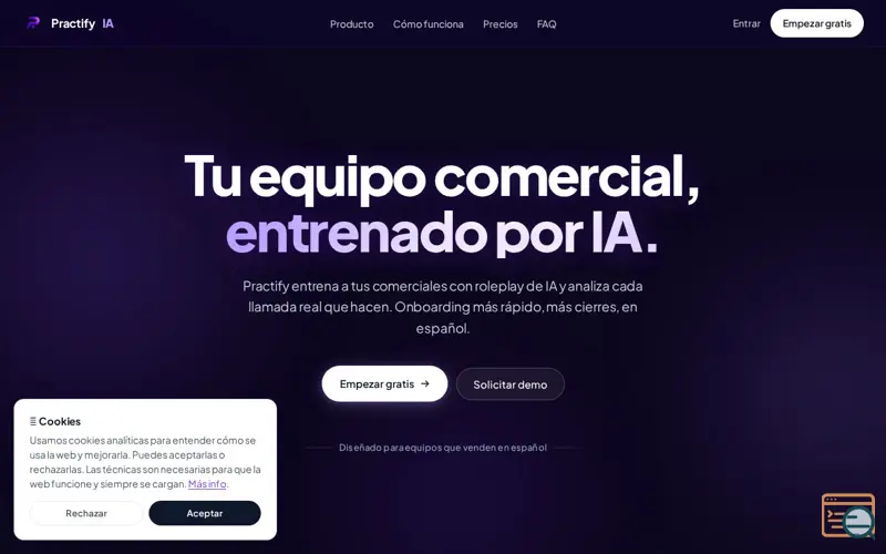Screenshot of Practify IA