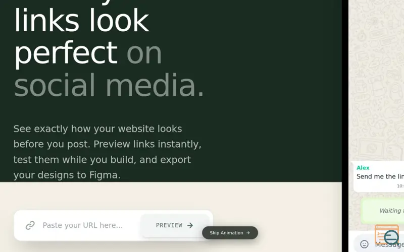 Screenshot of LinkPeek