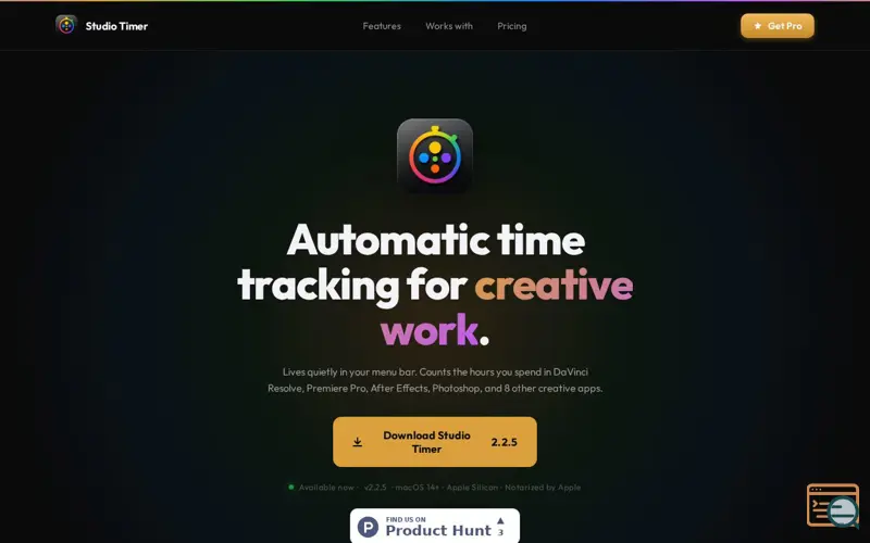 Screenshot of Studio Timer