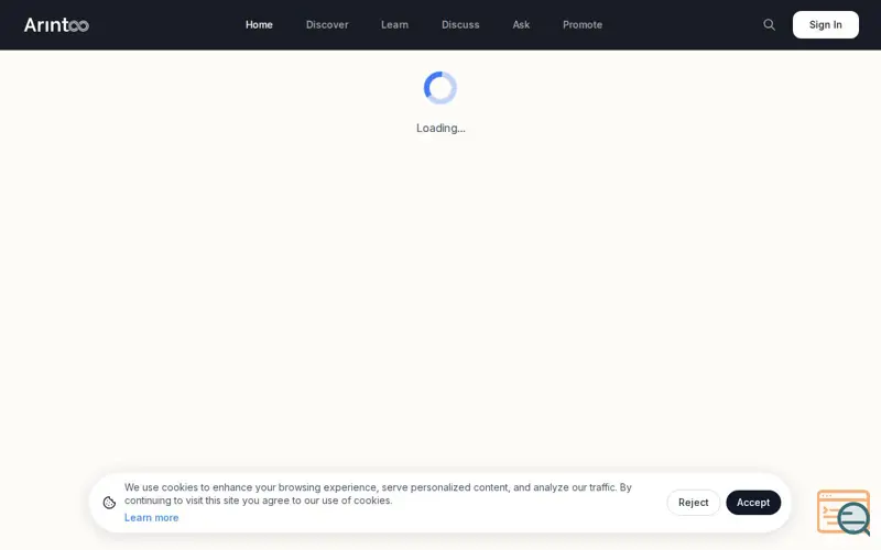 Screenshot of Arintoo 