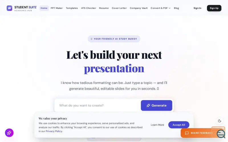 Screenshot of PPT Maker