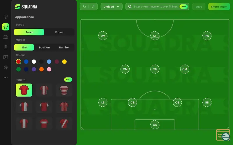 Screenshot of Squadra