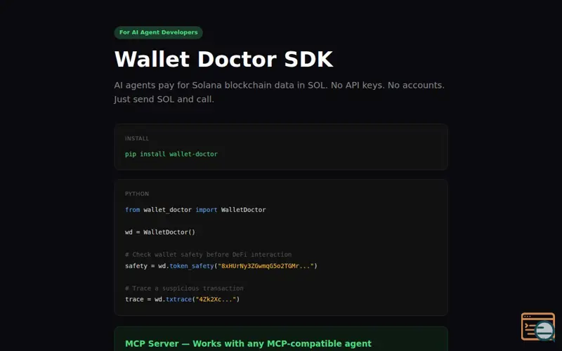 Screenshot of Doctor Wallet