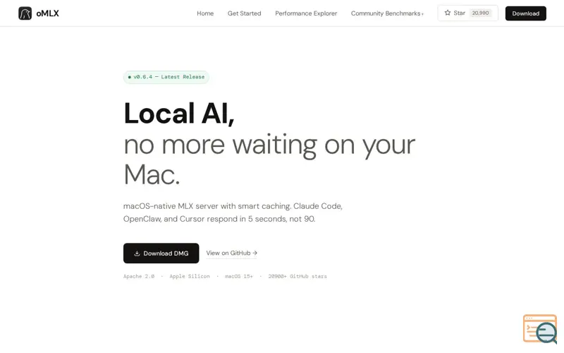 Screenshot of oMLX