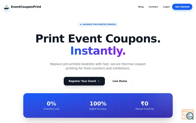 Screenshot of Coupon Printing Software