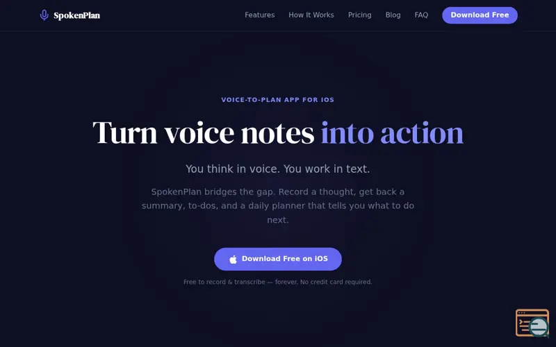 Screenshot of SpokenAct