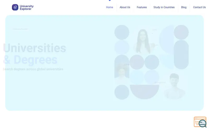 Screenshot of University Explorer