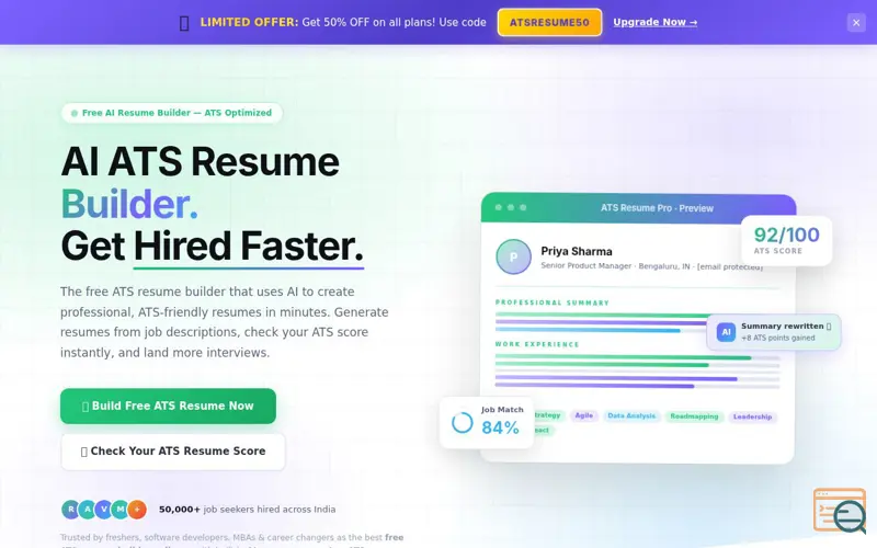 Screenshot of ATSResumePro
