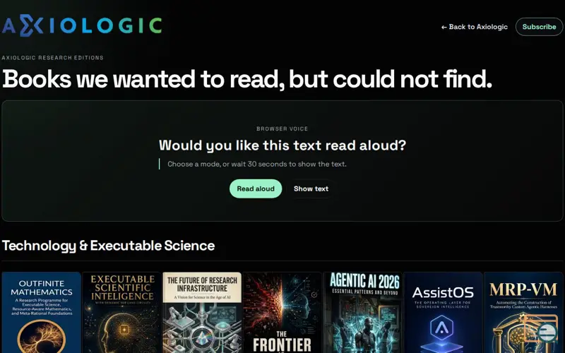 Screenshot of Axiologic
