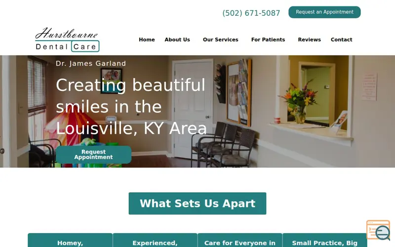 Screenshot of Hurst Bourne Dental Care