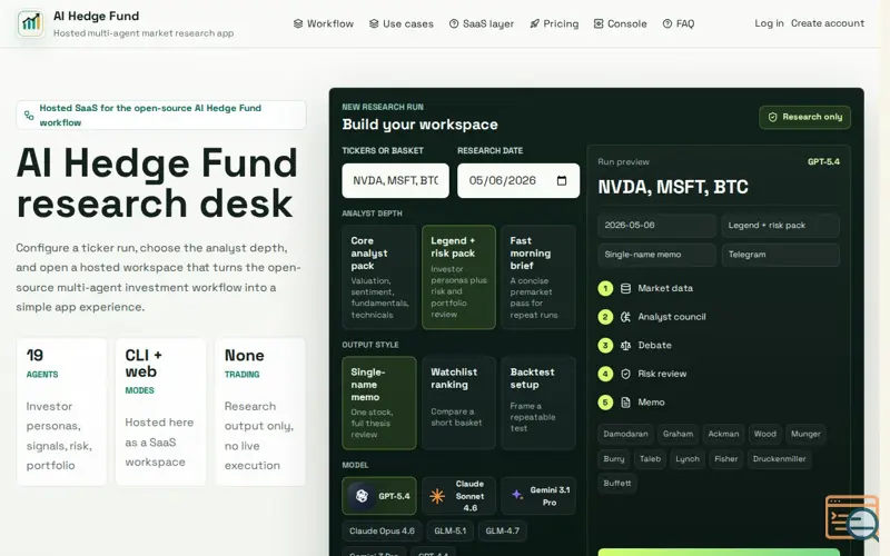 Screenshot of AI Hedge Fund