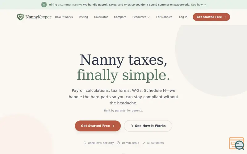 Screenshot of NannyKeeper, a launch using Telnyx