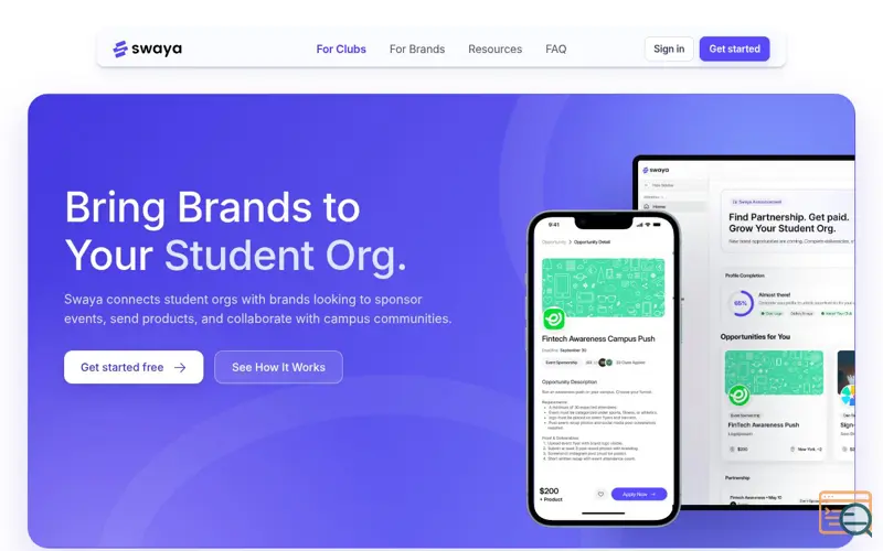 Screenshot of Swaya