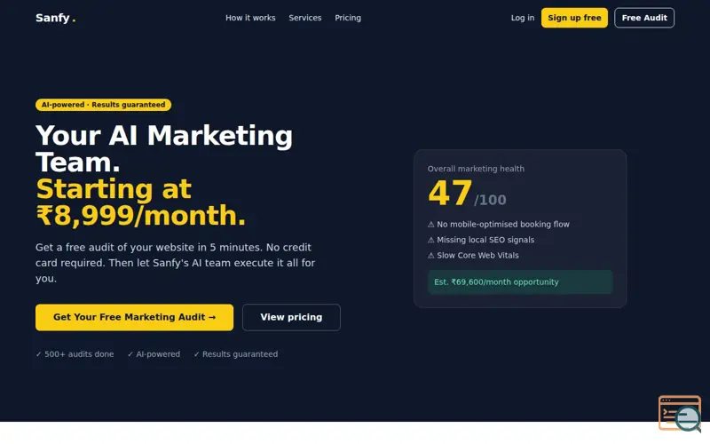 Screenshot of Sanfy Consultancy Services