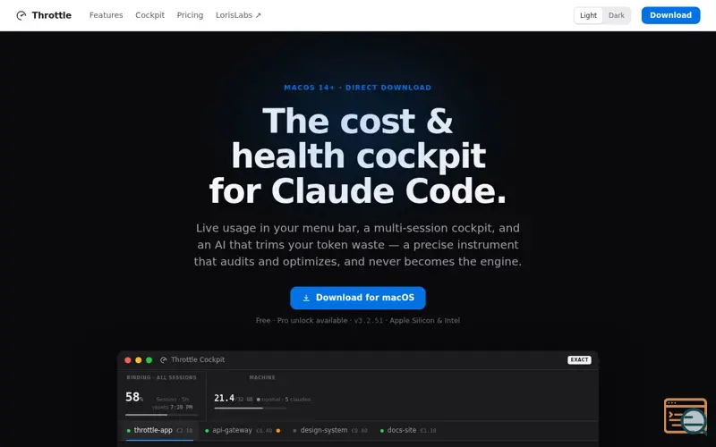 Screenshot of Throttle