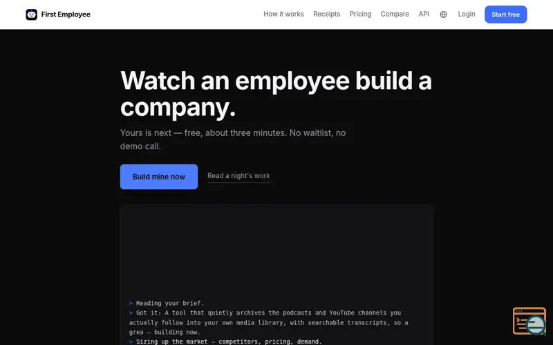 Screenshot of FirstEmployee.ai