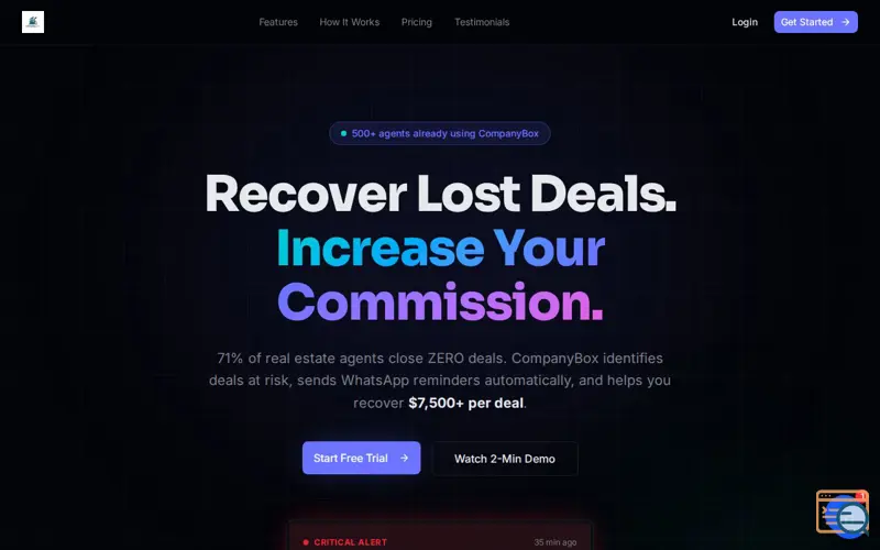 Screenshot of CompanyBox Enterprise