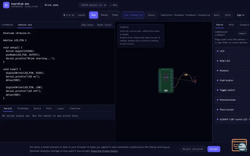 Screenshot of BoardLab