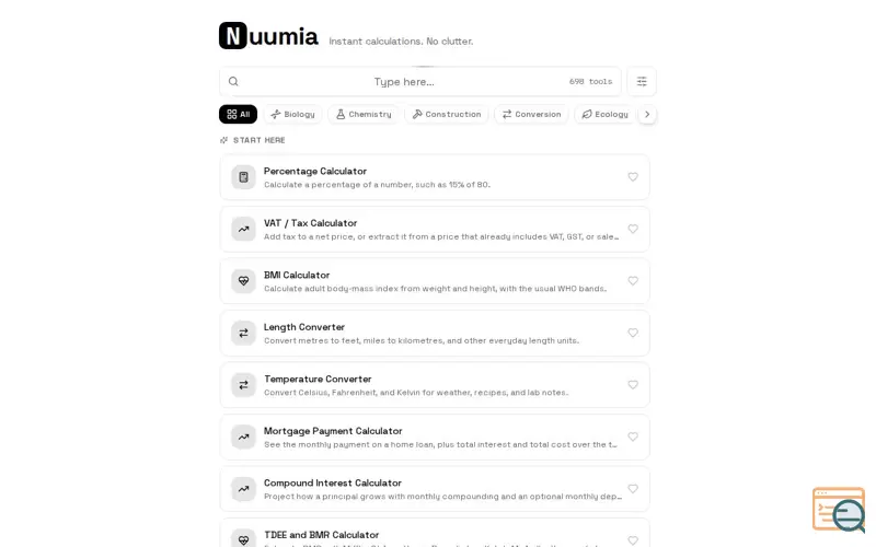Screenshot of Nuumia