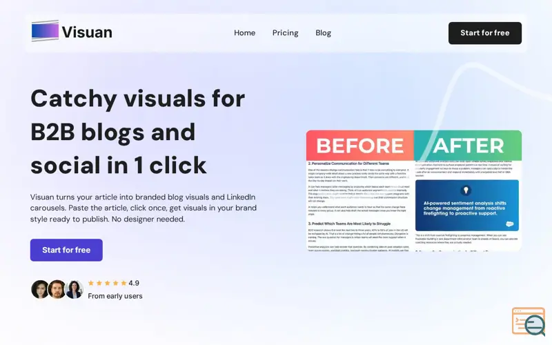 Screenshot of Visuan