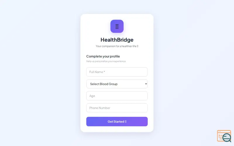 Screenshot of HealthBridge AI