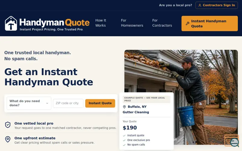 Screenshot of HandymanQuote™