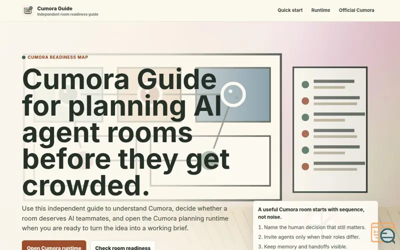 Screenshot of Cumora Guide