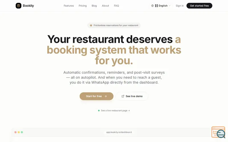Screenshot of Bookity