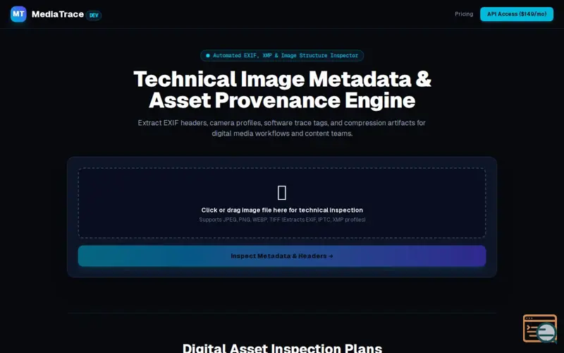 Screenshot of MediaTrace