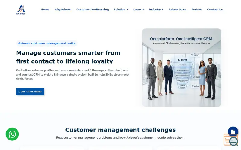 Screenshot of  Customer Management CRM Solution