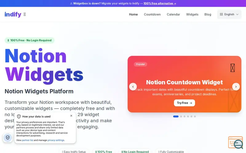 Screenshot of Indify.online