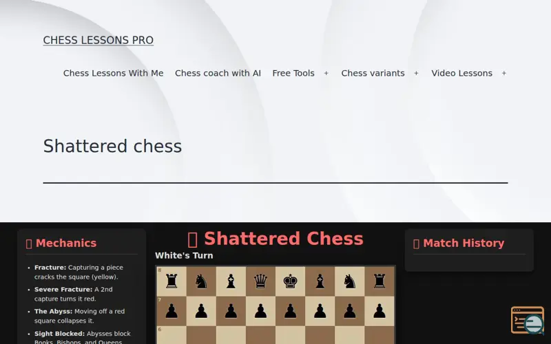 Screenshot of Shattered Chess