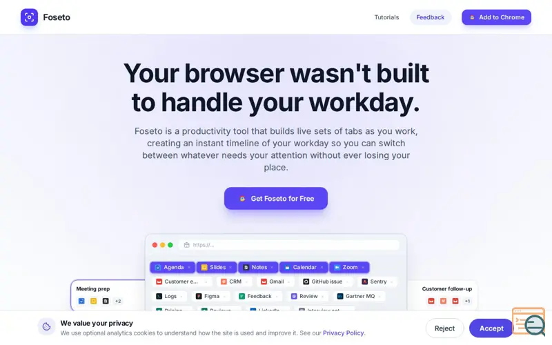 Screenshot of Foseto