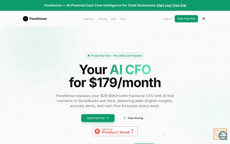 Screenshot of Flowsense