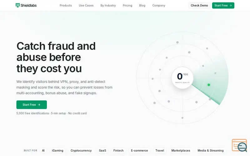 Screenshot of ShieldLabs