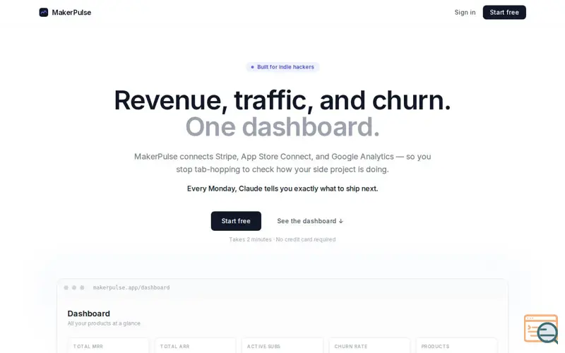Screenshot of MakerPulse