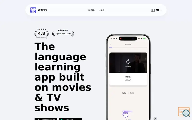 Screenshot of Wordy