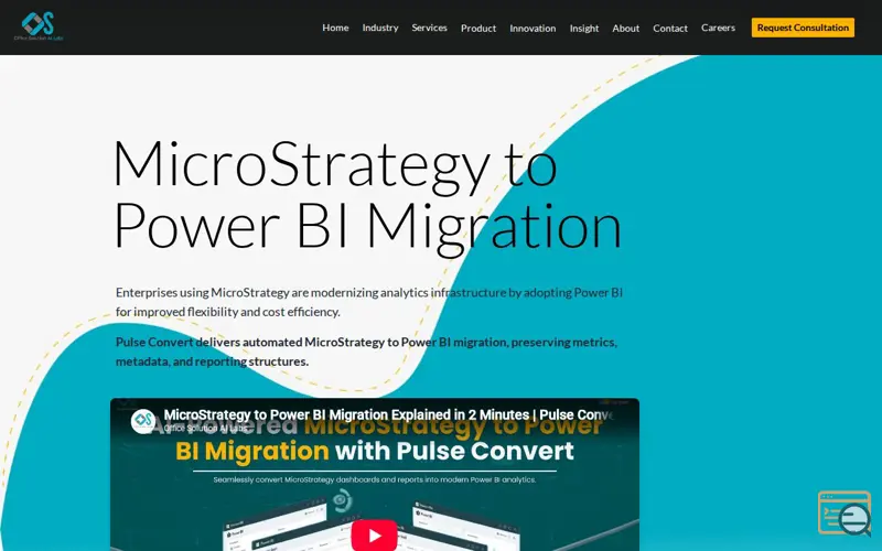 Screenshot of MicroStrategy to Power BI Migration