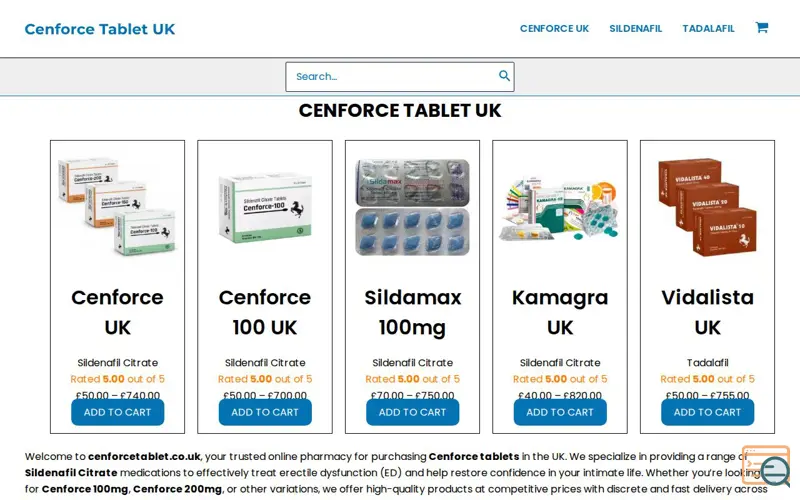 Screenshot of Cenforce 