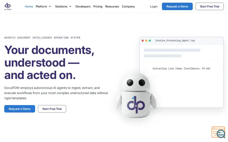 Screenshot of DocuPOW