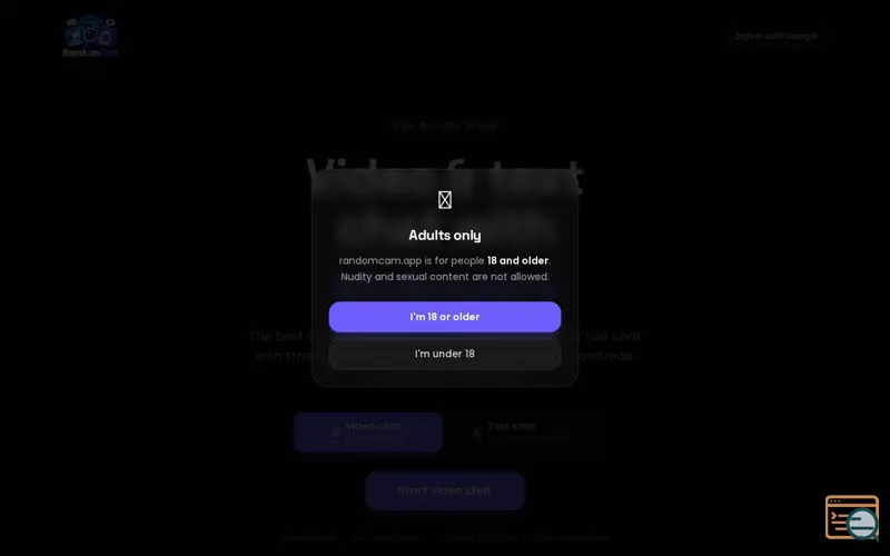 Screenshot of RandomCam — Random Video Chat & Chat Roulette | Omegle Alternative