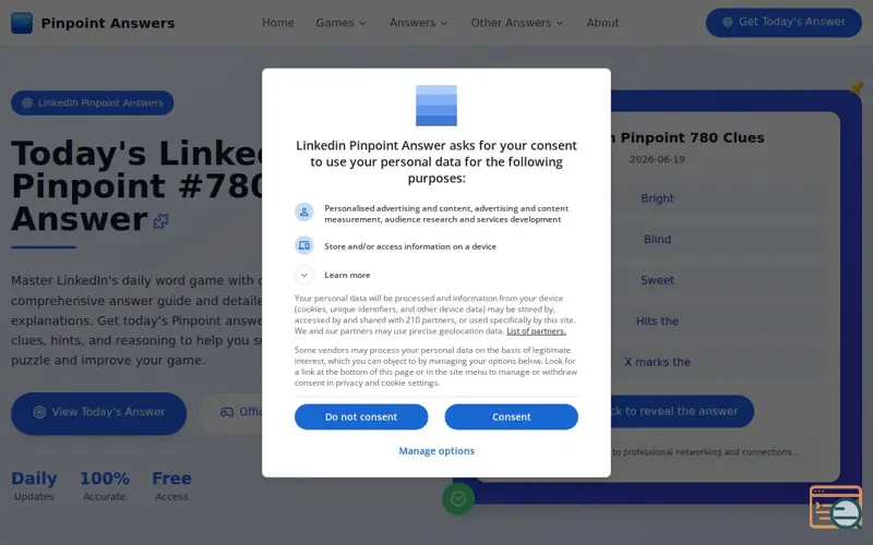 Screenshot of Pinpoint Answer Hub