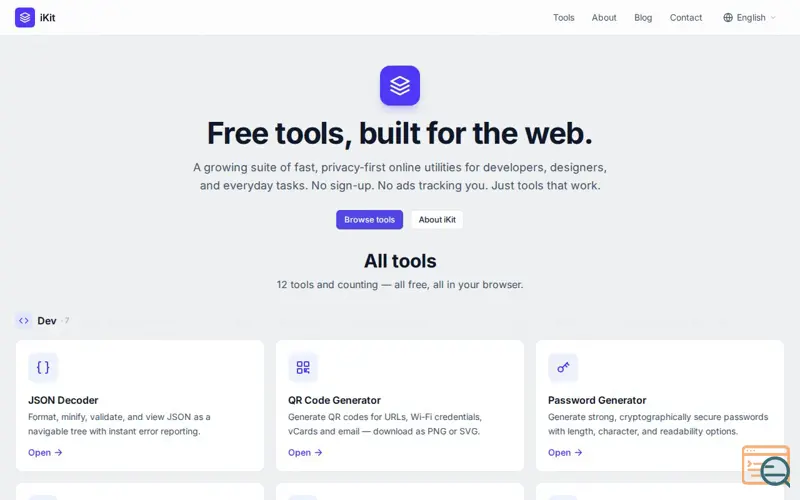 Screenshot of iKit